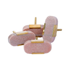 Boutons modernes de luxe en marbre et laiton pour armoires de cuisine et tiroirs pour usage en atelier directement exportés de Falak World Export - Product Image 4