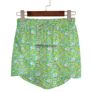 Pantalones Cortos Deportivos de Verano con Estampado de Bloques Multicolor Estilo Urbano, de Algodón, Sueltos, con Cordón Ajustable y Detalles de Costura - Product Image 3