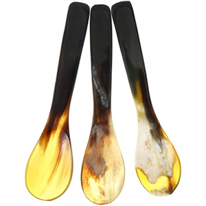 100% cuillère en corne de buffle/boeuf naturelle couverts indiens fabriqués à la main de haute qualité pour les mesures de cuisine et de café pour les cadeaux - Product Image 2
