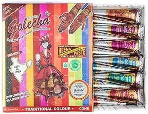 Modèle de tatouage semi-permanent Pâte multicolore Emballage Mehndi Cônes de henné naturel Peinture corporelle Crème au henné de qualité supérieure - Product Image 4