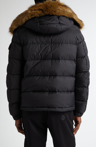 Nueva llegada diseño elegante logotipo personalizado Natural negro Whistler Fur Puffer chaqueta de los hombres cálido grueso al aire libre chaqueta de invierno Puffer - Product Image 2