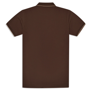 Customizable <b>Men's</b> High-End 100% Cotton for Polo <b>Shirt</b> Eco-Friendly Solid Pattern Fabric <b>Brown</b> Plain Pique Design Sizes XL 5XL - Product Image 4