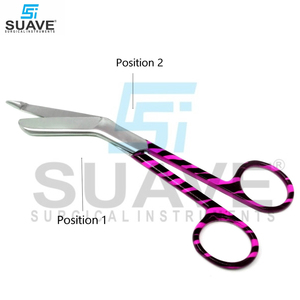 Ciseaux à bandage chirurgical en acier inoxydable poignée de couleur de qualité supérieure ciseaux à pansement de 3.5 pouces par SUAVE INSTRUMENTS SURGICAUX - Product Image 6