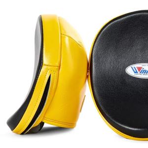 Guantes de MMA Hechos a Medida, Manoplas de Entrenamiento Sanda, Almohadillas de Cuero con Cierre de Gancho y Bucle, Ligeros, Amarillo y Negro, Diseño Profesional, Logotipo Personalizado - Product Image 5