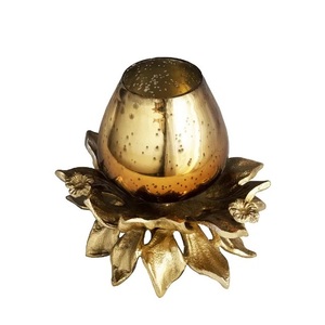 Customized Antique Metal Side Tabletop <b>Candlestick</b> Holder with Handmade Logo for Home & Hotel Festive Christmas Decor - Product Image 4