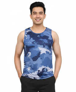 เสื้อกล้ามผู้ชายคุณภาพหรูหรา ออกแบบเองได้ ระบายอากาศดี สไตล์ลำลอง เป็นมิตรกับสิ่งแวดล้อม ผ้าฝ้าย 100% พิมพ์ออฟเซ็ต ขายส่ง - Product Image 1