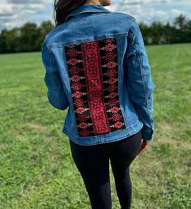 Wholesale Premium High End Luxury High Quality Custom Made Country Western denim Embroidered <b>Blouse</b> Suede Jacket Women - Product Image 1