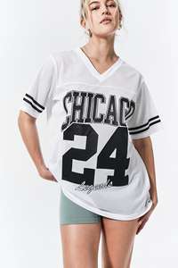 เสื้อเจอร์ซีย์สำหรับผู้ชายและผู้หญิงเสื้อเจอร์ซีย์เบสบอลสีพื้นแบบเย็บติดโลโก้ - Product Image 6