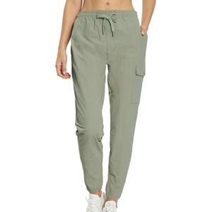 Personalizado OEM fabricante Vintage bolsillos de cintura alta Streetwear Baggy Casual señoras deportes Cargo pantalón para las mujeres Pantalones - Product Image 1