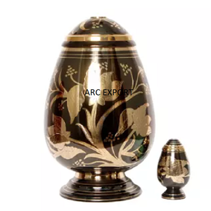 Urnas de cremación de Metal de calidad superior, diseño de tendencia, espejo de Metal plateado pulido, urna de cremación para adultos para suministros funerarios - Product Image 2