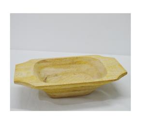 Fancy Luxuries Natural Wood <b>Large</b> Oval Serving <b>Bowl</b> Unique Design Classic Indian <b>Bowl</b> for Home Hotel and Restaurant Serving <b>Bowl</b> - Product Image 2