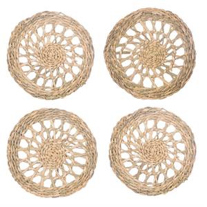 Wedding Sea Grass <b>Wicker</b> Table Decoration <b>Placemat</b> Natural Sea Grass Coasters Table Mats Decorative - Product Image 2