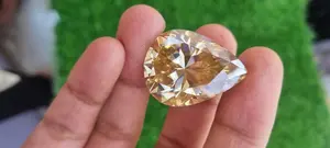 เพชรมออิสซาไนต์รูปลูกแพร์สีเหลืองใสทำให้จี้เพชรโมอิสและเครื่องประดับฮิปฮอป - Product Image 4