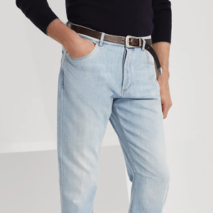 Pantalon baggy en denim de haute qualité pour hommes et femmes OEM Premium Vente en gros Streetwear à coupe ample personnalisé avec technique de lavage 2025 - Product Image 5