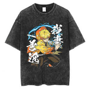 Ropa de hombre Y2k algodón personalizado serigrafiado camisetas de hombre cuello redondo ropa de calle informal camisetas de moda de gran tamaño para hombre - Product Image 3