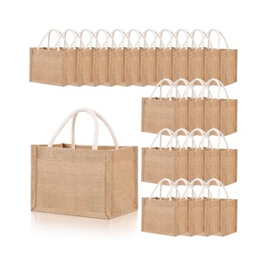 ถุงช้อปปิ้งปอกระเจาโลโก้ตามสั่งสำหรับงานแสดงสินค้าและกิจกรรมองค์กรที่มีการพิมพ์โลโก้แบบกำหนดเอง - Product Image 1