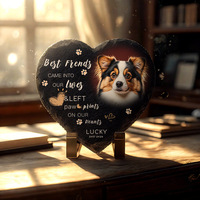 Plaque en Pierre Naturelle Personnalisable DIY, Cadeau Commémoratif Carré, Toutes Animaux, Taille Personnalisable, Décoration Extérieure et Intérieure, Ardoise Photo