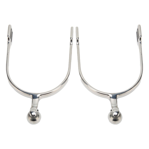 Éperons de cheval en acier inoxydable de qualité supérieure gravés en usine bout d'éperons de coupe avec finition noire brossée Big Rowel Horse Products - Product Image 6
