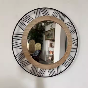 Vente en gros de miroirs muraux modernes de forme ronde, cadres d'art en métal de haute qualité, décorations murales haut de gamme - Product Image 3