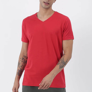 60% algodón peinado Ringspun 40% poliéster Jersey camiseta hecha con fibra de bambú ecológica - Product Image 5