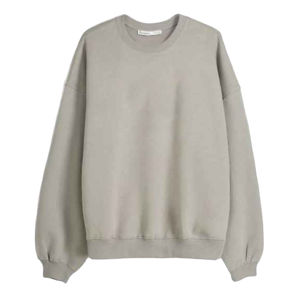 Sweatshirt à capuche pour femme Fleece Oversized Sweatshirt Quick Dry Breathable Drop Shoulder Long Sleeve Athletic Workout Crewneck Sweatshirt - Product Image 4