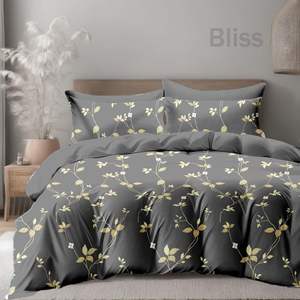 Ensemble de literie pour lit Queen 3 pièces, tissu en microfibre tissé, imprimé géométrique moderne, résistant à la décoloration, durable, avec housses d'oreiller - Product Image 1