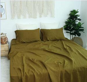 <b>Olive</b> <b>Green</b> 100%Cotton Duvet Cover Set with 2 Matching Pillow Cases 300TC Soft Quilt Comforter <b>Bedding</b> Anti-Bacteria Button Home - Product Image 2