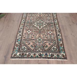 Turkish Vintage Rug 3.3x5.6 ft (101x171 cm), <b>Brown</b> <b>Wool</b> Rug - Product Image 2
