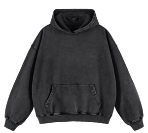 Fabrication de chiffons à épaules tombantes en coton 100% pour hommes pull unisexe personnalisé poids lourd surdimensionné broderie vierge sweats à capuche - Product Image 2