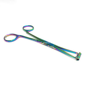 Marque personnalisée professionnelle 15.5 cm pince à couleur personnalisée Septum Instruments de perçage du nez en acier inoxydable corps brillant/mat - Product Image 6