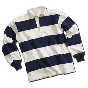 Camiseta de rugby vintage personalizada, camiseta de rugby de manga larga a rayas cosidas para hombre, Camiseta deportiva de rugby para hombre, camiseta escolar - Product Image 4