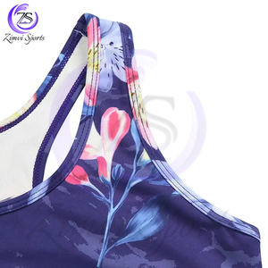 Facile à porter, dernier style écologique, soutien-gorge de sport pour femmes par sublimation, top vente, vêtements de sport OEM personnalisés à imprimé floral et pris en charge - Product Image 4