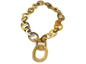 Collier en corne fabriqué à la main pendentif en corne de boeuf naturel sur cordon réglable bijoux tribaux Boho pour hommes et femmes - Product Image 6