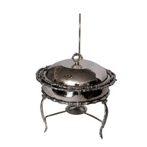 Plat à chafing en laiton argenté de style luxueux, design antique, chauffe-plats pour hôtels et événements de restauration à bon prix - Product Image 3