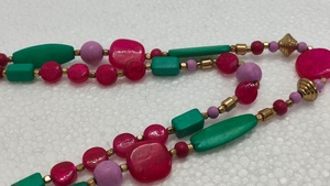 Collier en perles de verre multicouche fait à la main, chaînes en alliage de cuivre, style luxueux, bijoux pour femmes - Product Image 4