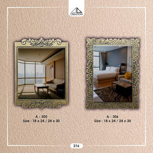 Miroir de salle de bain design à rainure en V avec réflexion claire pour les espaces intérieurs modernes en provenance d'Inde - Product Image 5