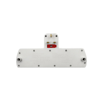 Adaptateur multiprise en forme de T pour le Royaume-Uni, 3 ou 4 prises, avec interrupteur indépendant et protection contre les surtensions