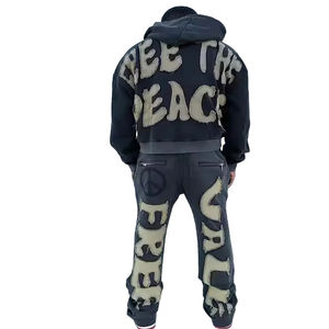 Conjunto Deportivo Personalizado con Logotipo, Sudadera y Pantalones Deportivos de Alta Calidad para Hombre - Product Image 4