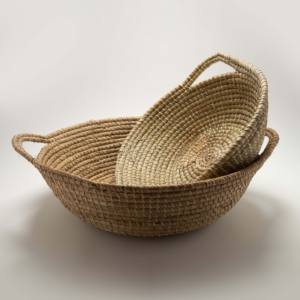 Nouveau design de bol en herbe de mer, accessoires de rangement de cuisine, panier en herbe de mer écologique avec poignées - Product Image 4