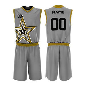 Ensemble d'uniformes de basket-ball pour hommes, en polyester 100%, de haute qualité, nouveau design, vêtements de sport d'extérieur personnalisés - Product Image 1