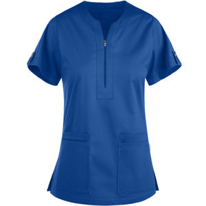 Las enfermeras separadas de algodón y poliéster usan ropa azul bata de laboratorio uniforme de enfermera trajes de fregado de alta calidad a precio barato - Product Image 6