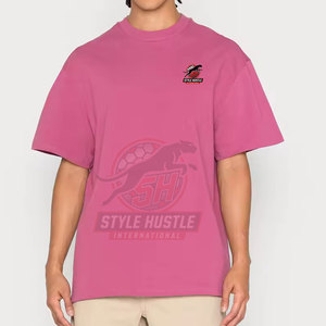 Camisetas de algodón de corte holgado, camisetas de corte ajustado, camisetas de manga corta de corte holgado para venta en línea - Product Image 4