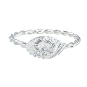 925 Sterling Silver Two-Strand Twisted Bracelet Flower-Shaped for Gift Occasions - Product Image 2