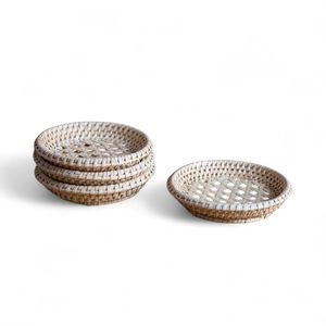 Decorative Natural Rattan Bohemian Style Handmade <b>Coaster</b> for Dining <b>Table</b> Coffee <b>Table</b> Kitchen Use Vietnam - Product Image 1