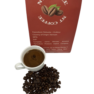 Proceso verde personalizado Asado 80% Robusta 20% Arábica Asado medio 500g Bolsa directamente de Vietnam con etiqueta privada OEM/ODM - Product Image 3