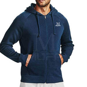 Venta al por mayor de alta calidad sudaderas con capucha de gran tamaño para los hombres de moda Streetwear con cremallera Diseño 100% algodón para el invierno - Product Image 4