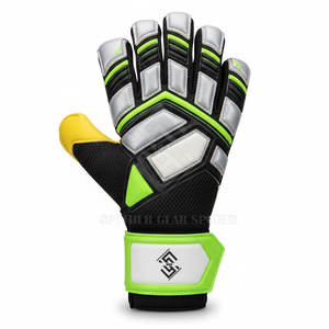 Gants de gardien de but professionnels en latex haute protection, respirants, avec logo personnalisé, fermeture à boucle et crochet antidérapante, vente en gros - Product Image 2