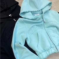 Ensemble de survêtement décontracté pour femmes tendance, sweat-shirt à capuche oversize délavé à l'acide, pantalon de jogging, streetwear décontracté