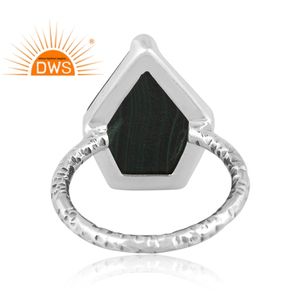 Anillo apilable de piedras preciosas de malaquita Natural de plata de ley oxidada superventas, joyería personalizada para mujer, regalo para ella - Product Image 4