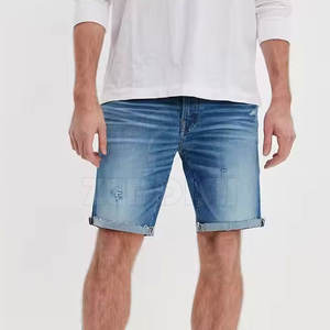 Pantalones cortos vaqueros de cintura media deportivos para adultos con diseño personalizado recién llegados al por mayor pantalones cortos con patrón sólido de etiqueta privada para hombres servicio OEM - Product Image 3